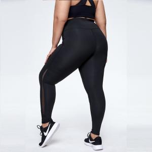 Quality Size 4XL Plus Size Yoga Pants Colorfast Moisture Wicking Mesh Breathable wholesale