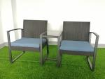 Garden One Piece Sofa Coffee Table Set Plastic Rattan Series