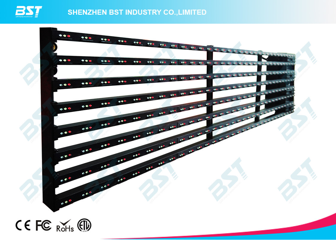 Transparent P31.25mm 1R1G1B LED mesh display with 7000nits , light weight