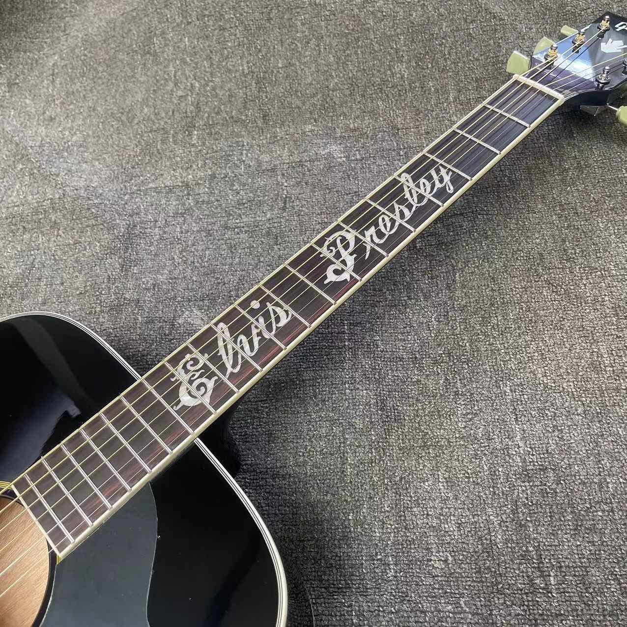 Miniature Acoustic Guitar ELVIS PRESLEY Dove Ebony Custom Black