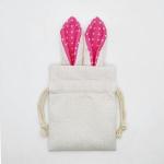 Sublimation Blank Linen Easter Drawstring Bunny Bag For Easter Day
