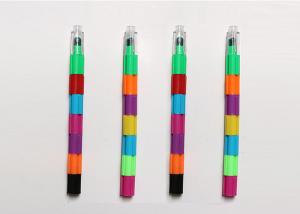 Quality non-sharpening pencil Advertising stationery colorful 9 bullets push pencil wholesale
