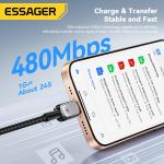 ESSAGER ES-X66 Series 60W 100W USB C to USB C Cable
