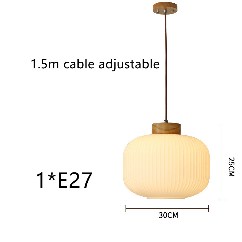 Japanese Retro Bedroom Lamp Chinese Wooden Pendant Light(WH-AP-600)