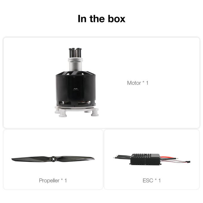 Lightweight Brushless DC Motors 120100 For Multirotor Drone 100V With 45'' Propeller And ESC