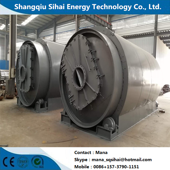 380V Used Plastic Tyres Recycling Machine For Fuel Oil Carbon Black Directly Heating