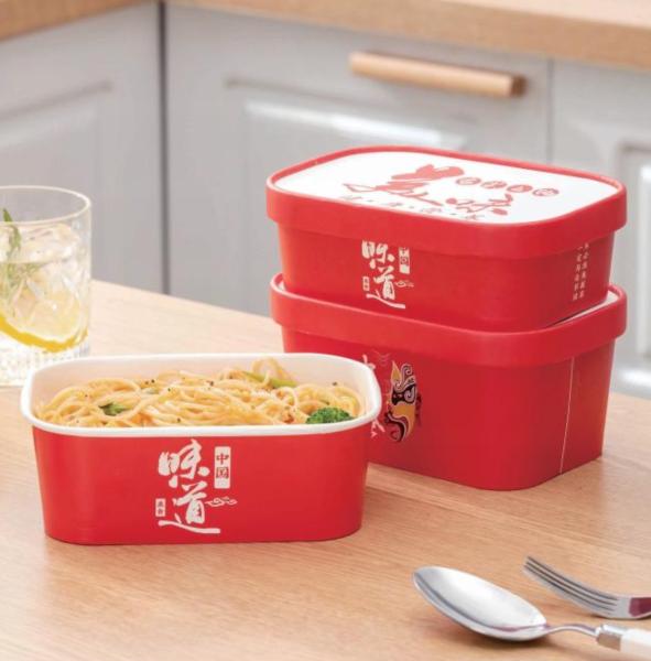 Cheap Disposable Eco Friendly Kraft Container Disposable Paper Packaging for sale