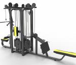 Commercial Gym Equipment Adjustable Pulley 4-Station Strength Training Cable
