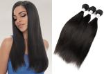 Malaysian Straight Grade 7A Virgin Hair Bundles , Natural Color Non Remy Hair