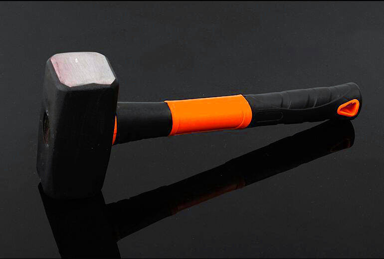 Stoning hammer(XL-0069) with painted surface, double colors rubber handle and good price