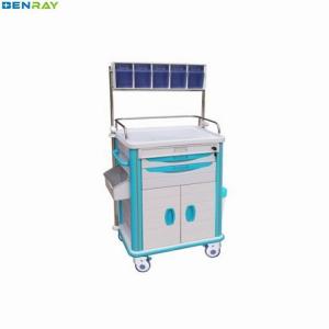 Quality Stainless Steel Guard Rail ABS Anesthesia Trolley 625 X 475 X 920mm wholesale