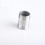 Thread Connection Sanitary 201 304 Stainless Steel Double Round Thread Pipe