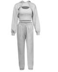 Small Quantity Clothing Manufacturer Women'S Hoodie Loose Coat Vest With Pants