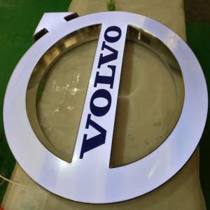 Quality Volvo Round outdoor vacuum forming 3D car logo Illuminated LED Acrylic Auto Signage wholesale