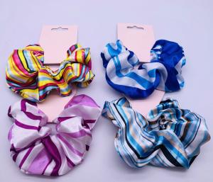 Quality Boho Silk Fabric Hair Accessories Scrunchies Multicolor For Outdoor wholesale