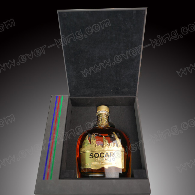 Stamping Printing Black Luxury Magnet Packaging Box Custom Designed