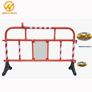 Quality 1500*1000Mm Road Plastic Traffic Barriers 360 Degree Swiveled Feet Interlock wholesale