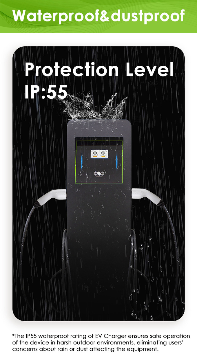 Ev charging station double gun GB/T 20234 7kw+7kw 32A Commercial OCPP 1.6J OEM ODM