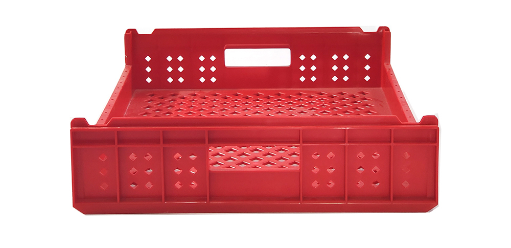 Stackable Plastic Bread Tray Turnover Crate with Silk Printing Logo and Foldable Design