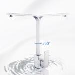 Stainless Steel Kitchen Sink Mixer Faucet Square Handle Modern Kitchen Faucet