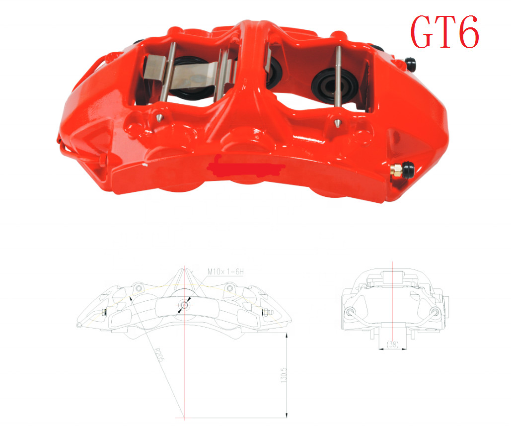 Jekit 6 4 Pots Front Disc Brake Caliper Set 380x34mm Rear Disc Brake 380x28mm