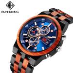 Commemorative Auto Date Face 30meters Wooden Quartz Watch