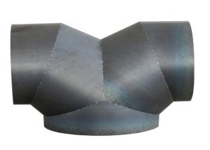 China Customized Large Size Butt Welding Alloy Reducing Tee Carbon Steel Pipe Fittings on sale