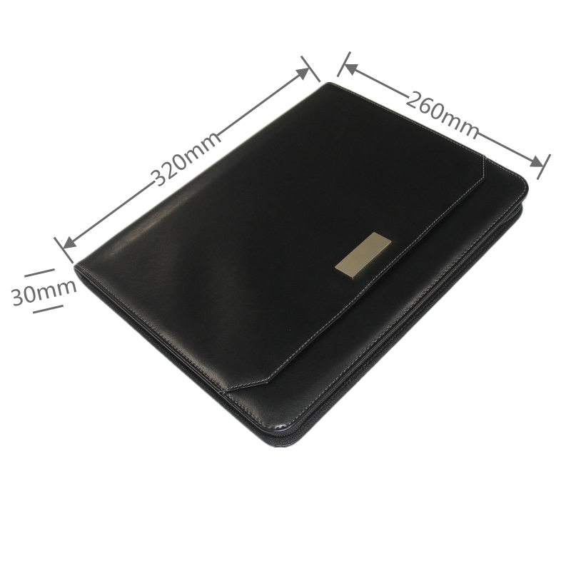 Nontoxic 26x32x3cm Leather Business Portfolio Folder Multifunctional With Power Bank
