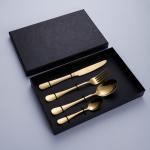 Nickel Free Family Gatherings Kitchen Flatware Sets 4Pcs Spoon Fork Knife