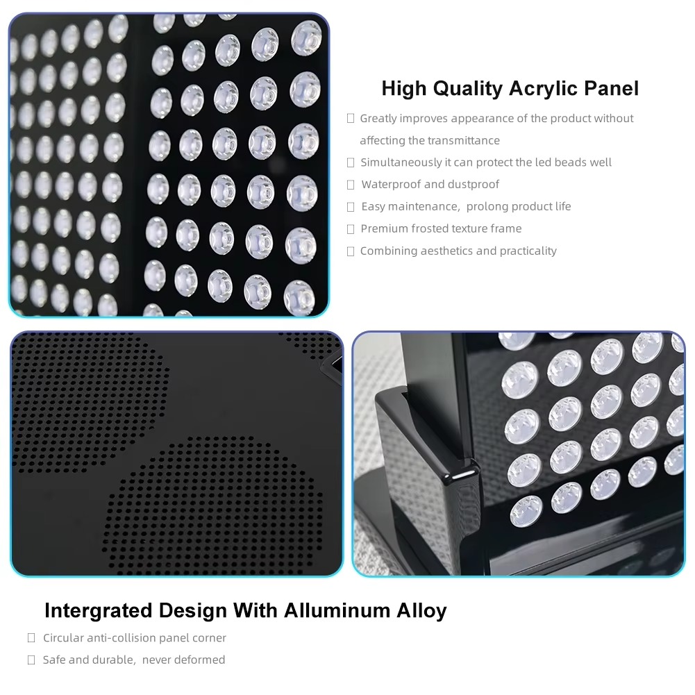 5wavelengths 1000W 21Opcs LED Lamps Infrared Red Light Therapy Panel Device