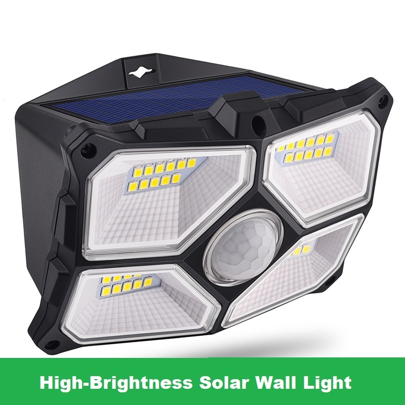 IP65 Waterproof Outdoor High-performance Solar Panel Super Bright Durable Material Solar Security PIR Sensor Light