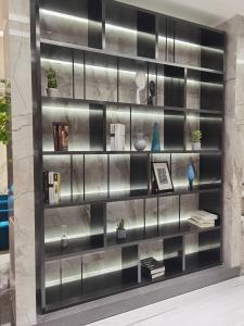 Quality MDF Glossy Glass Retail Display Cabinet Showcase Furniture Set wholesale