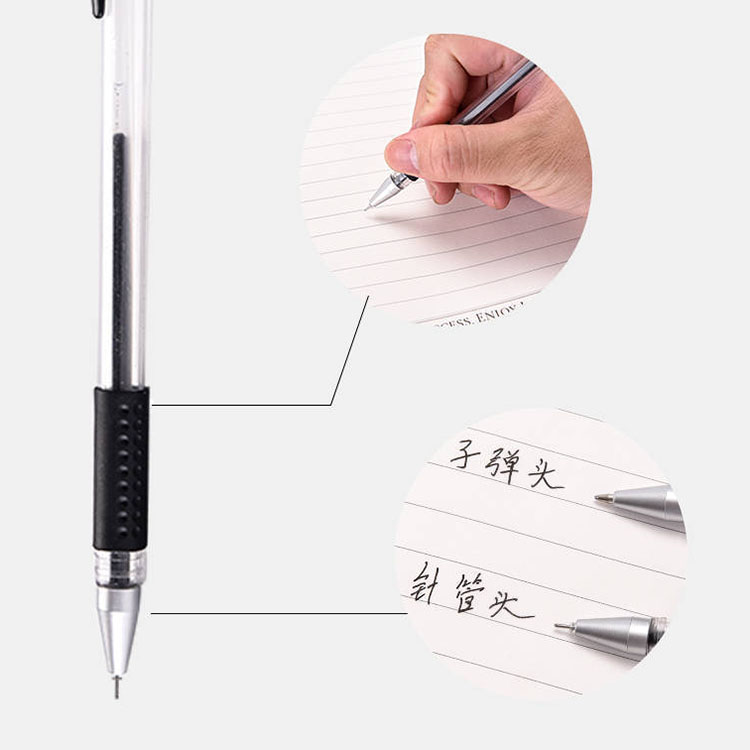 Smooth Writing Carbon Water-Based Pen Custom 0.5mm Needle Tube in Black Red Blue