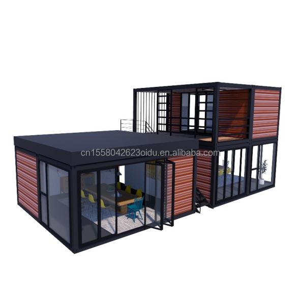 Galvanized Steel Bending 180g 20ft Double-Story Wooden Cabin Modular Prefab