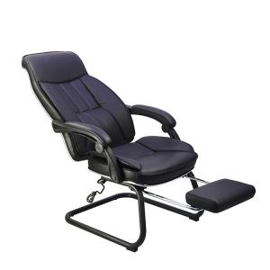 Quality Reclining Leather Office Chair With Footrest Armrests Commercial Style wholesale