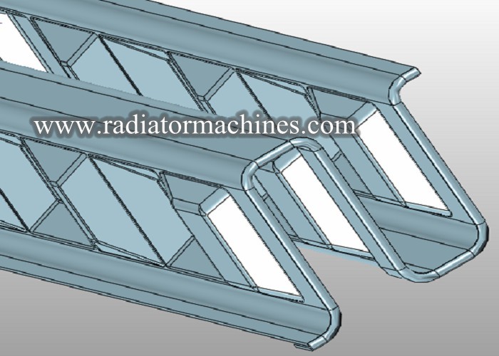 Rolling Mechanism Auto Radiator Fin Making Diamond Fin 60 M / Min Flat Top