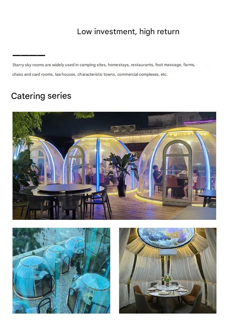 Leisure Facilities Outdoor Restaurant Transparent Bubble Room Star Hotel Homestay Tent Dome