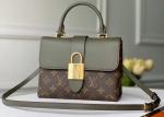 Women'S Black Handhold Luxury Bucket Bag With Lock Catch