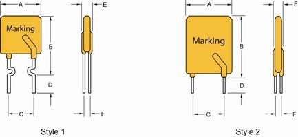 Polymer PTC Devices Resettable Fuses Low resistance With Lead-Free , Halogen-Free