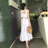 Buy cheap Summer Midi Womens Vacation Dresses Sleeveless Back With Bow from wholesalers