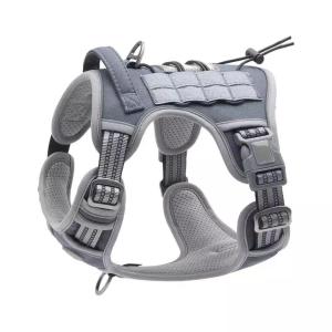 Quality Manufacture High Quality K9 Reflective Breathable Tactical Adjustable Luxury Dog Harness For Pet wholesale