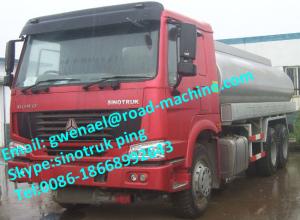 Quality 180HP 6 x 4 Driving 25 M3 Tank Oil Tanker Trailer of Sinotruck Howo Fuel tanker truck wholesale