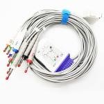 FD 10 leads EKG Monitor Leads And Cables , Banana 4.0 Electrode Snaps Medical
