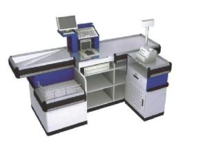 Quality Modern Supermarket Checkout Counter Electrostatic Spray 2000×1200×850 mm wholesale