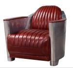 Tomcat 75cm Aviator Leather Sofa Single Antique Real Leather Sofa