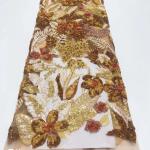 Luxury dress African French Bridal Wedding Dress 2023 Austria tulle gold sequins