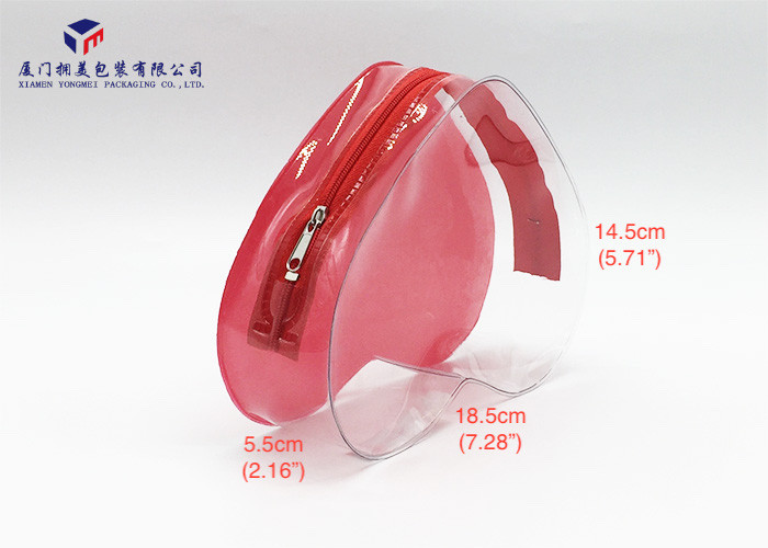 Unique Design Heart Shape PVC Bag For Packing Small Articles 18.5X5.5X14.5cm