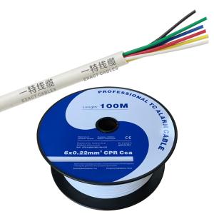 Quality Bare Copper Wire Insulated PVC Exactcables 2X0.50 6X0.22 Composite Alarm Security Cable wholesale