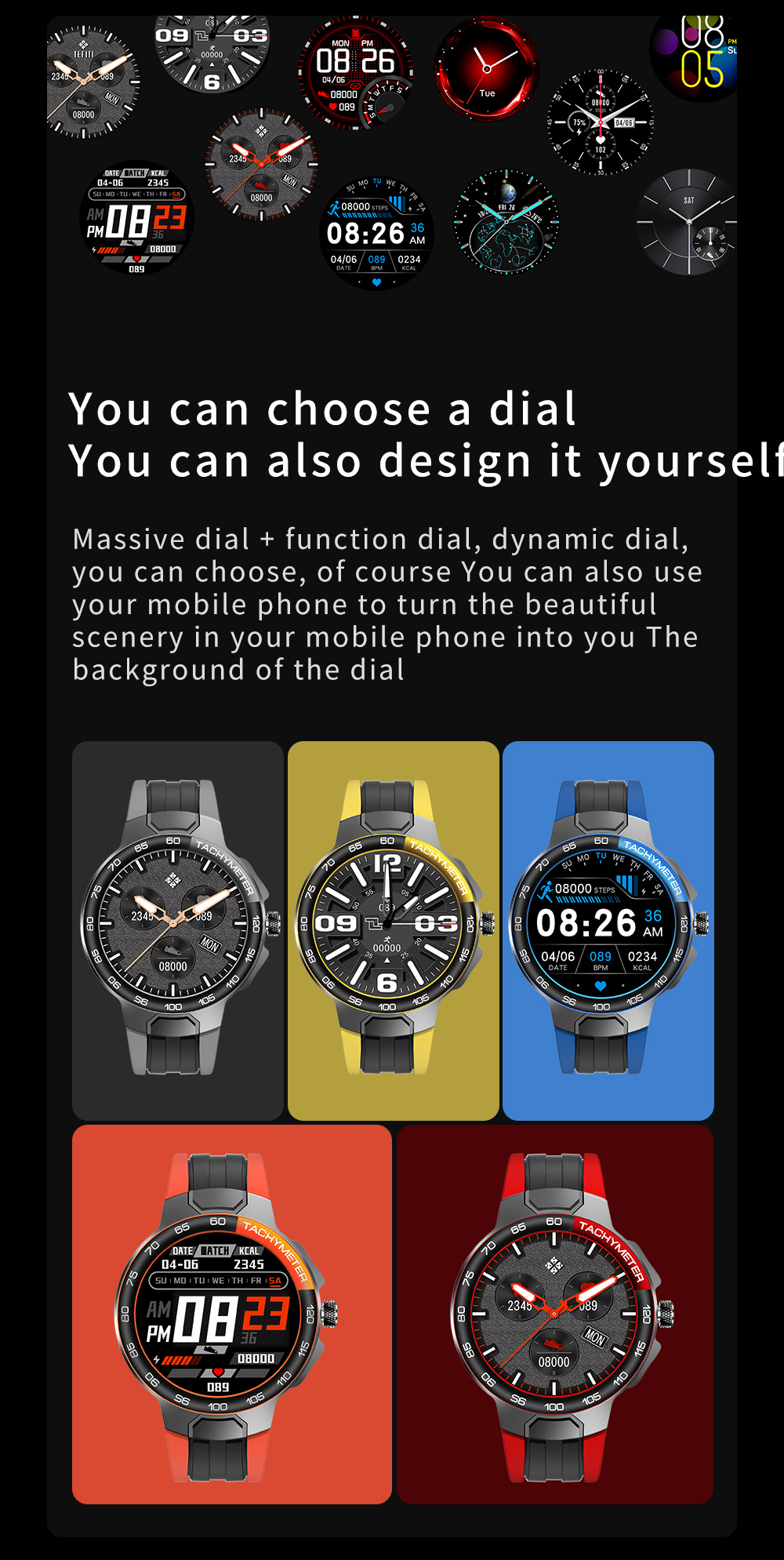 E15z Smartwatch Support Polish 24 Modes of Exercise Heart Rate Blood Pressure Waterproof Astronaut Dial Smart Watch for Men