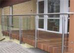 Side Mount Glass Balustrade Stainless Steel Handrails , Steel And Glass Stair